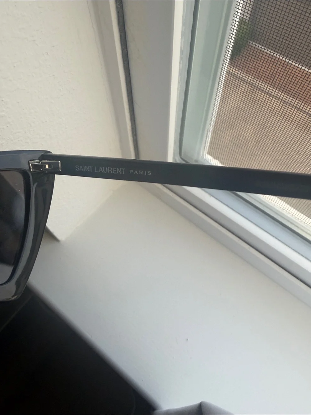 Saint Laurent Black Cat-Eye Sunglasses with Hard Case